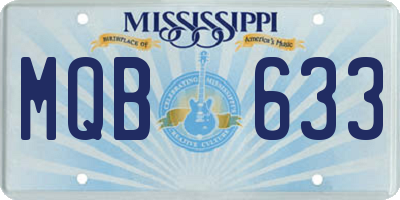 MS license plate MQB633