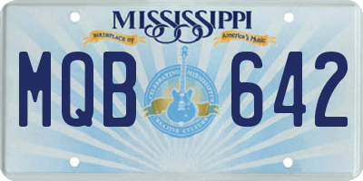 MS license plate MQB642