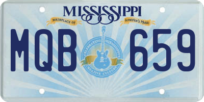 MS license plate MQB659