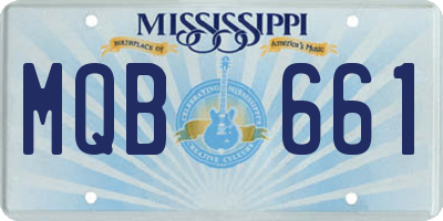 MS license plate MQB661