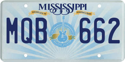 MS license plate MQB662