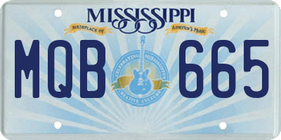 MS license plate MQB665