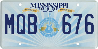 MS license plate MQB676