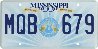 MS license plate MQB679