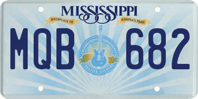 MS license plate MQB682