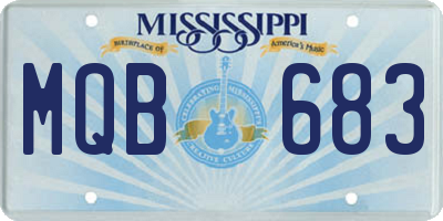 MS license plate MQB683