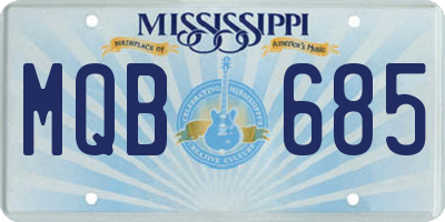 MS license plate MQB685