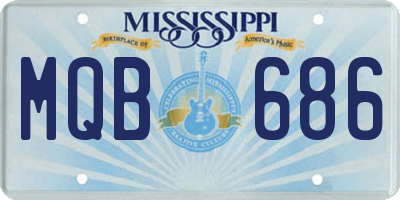 MS license plate MQB686