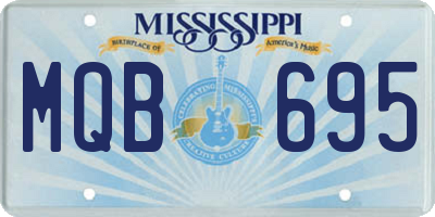 MS license plate MQB695