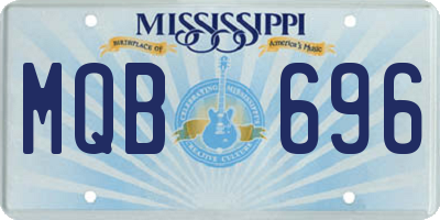 MS license plate MQB696