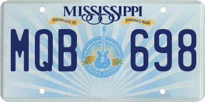 MS license plate MQB698