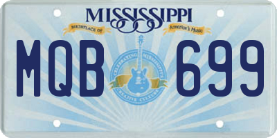 MS license plate MQB699