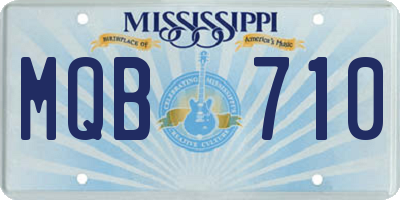 MS license plate MQB710