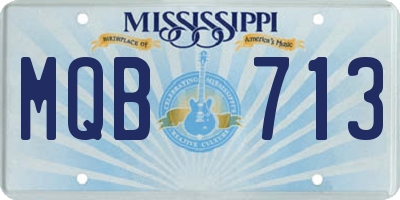 MS license plate MQB713
