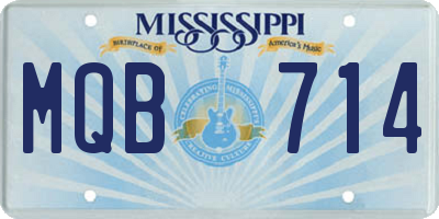 MS license plate MQB714