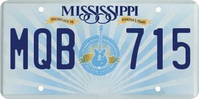 MS license plate MQB715