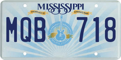 MS license plate MQB718