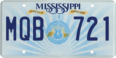 MS license plate MQB721