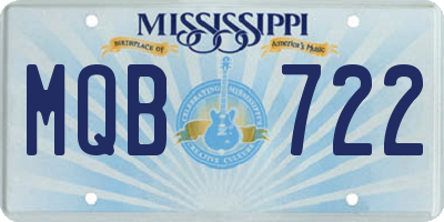 MS license plate MQB722