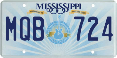 MS license plate MQB724