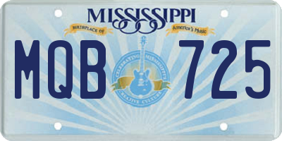 MS license plate MQB725