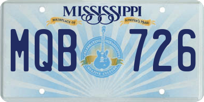 MS license plate MQB726