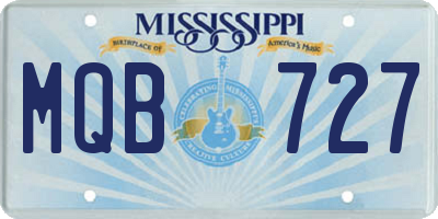 MS license plate MQB727
