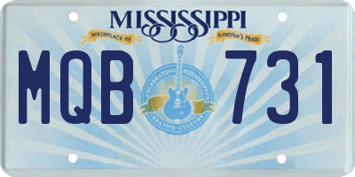 MS license plate MQB731