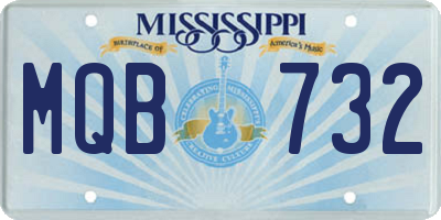 MS license plate MQB732