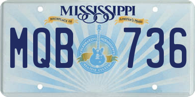 MS license plate MQB736