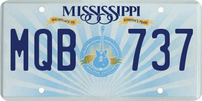 MS license plate MQB737