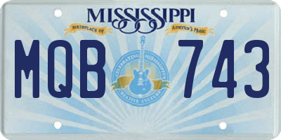 MS license plate MQB743