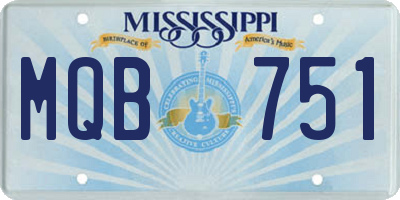 MS license plate MQB751
