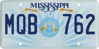 MS license plate MQB762