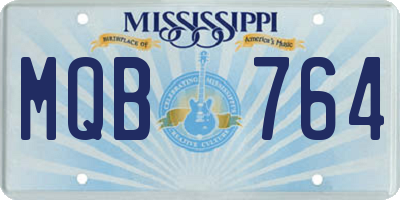 MS license plate MQB764
