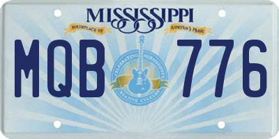 MS license plate MQB776