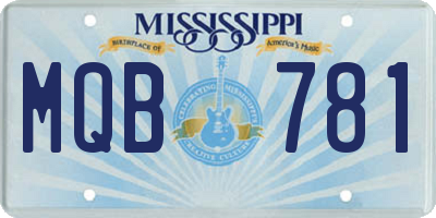 MS license plate MQB781