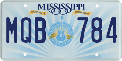 MS license plate MQB784