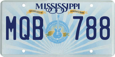 MS license plate MQB788