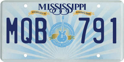 MS license plate MQB791