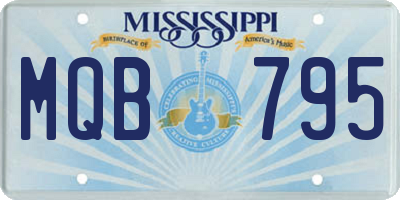 MS license plate MQB795