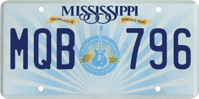 MS license plate MQB796