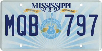 MS license plate MQB797