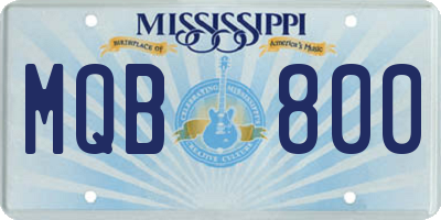 MS license plate MQB800