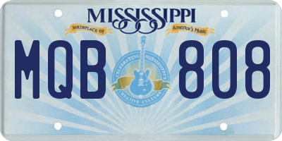 MS license plate MQB808