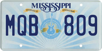 MS license plate MQB809