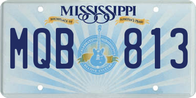 MS license plate MQB813