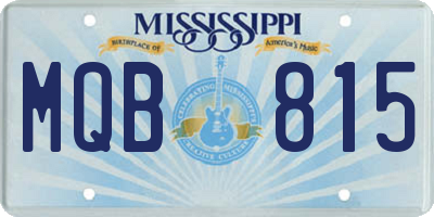 MS license plate MQB815