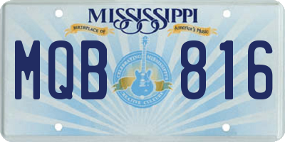 MS license plate MQB816