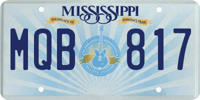 MS license plate MQB817